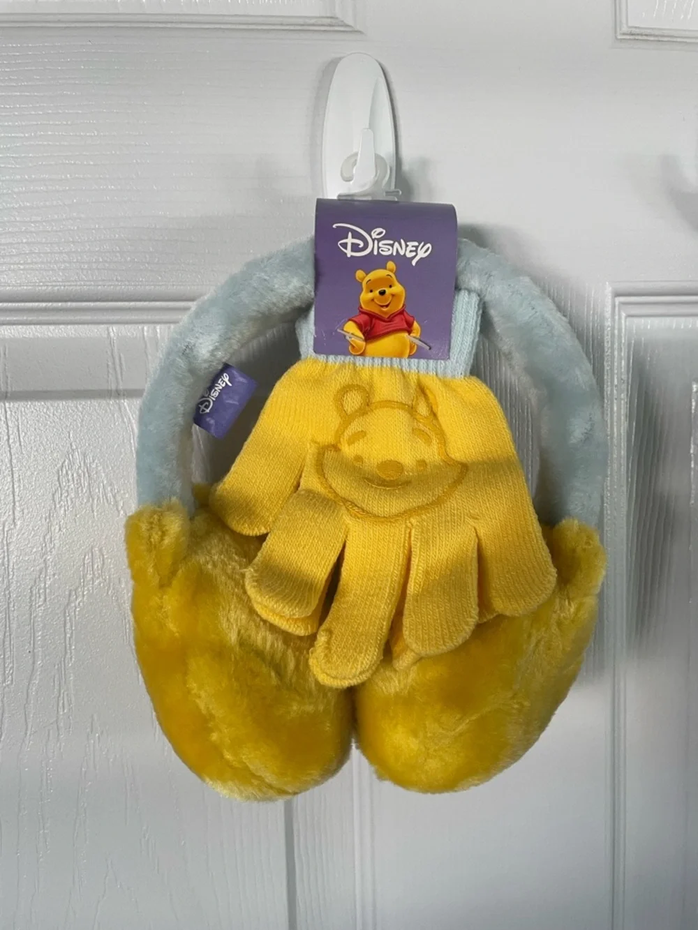 Vintage Disney Winnie the Pooh Kids Mittens & Earmuffs Set